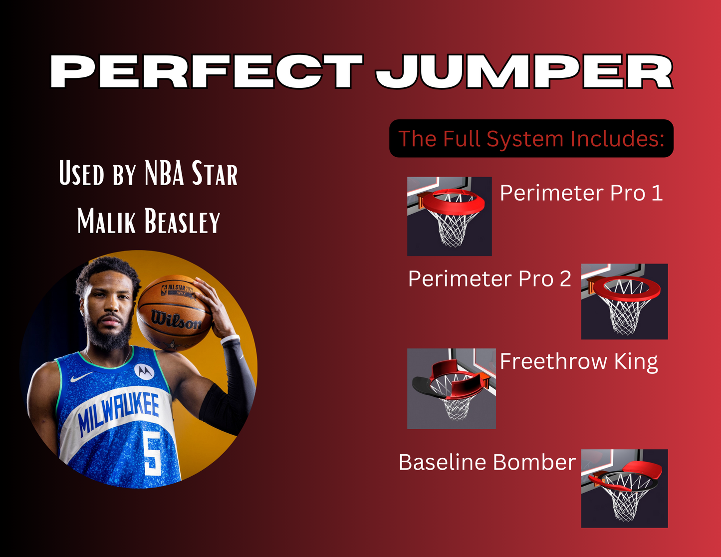 Full System Package – Save Up to 25%! Get all four Heavy-Duty Attachable High-Impact Rubber Basketball Training Aids to develop shooting consistency, refine jump shot precision, improve arc and trajectory, and enhance rebounding skills.