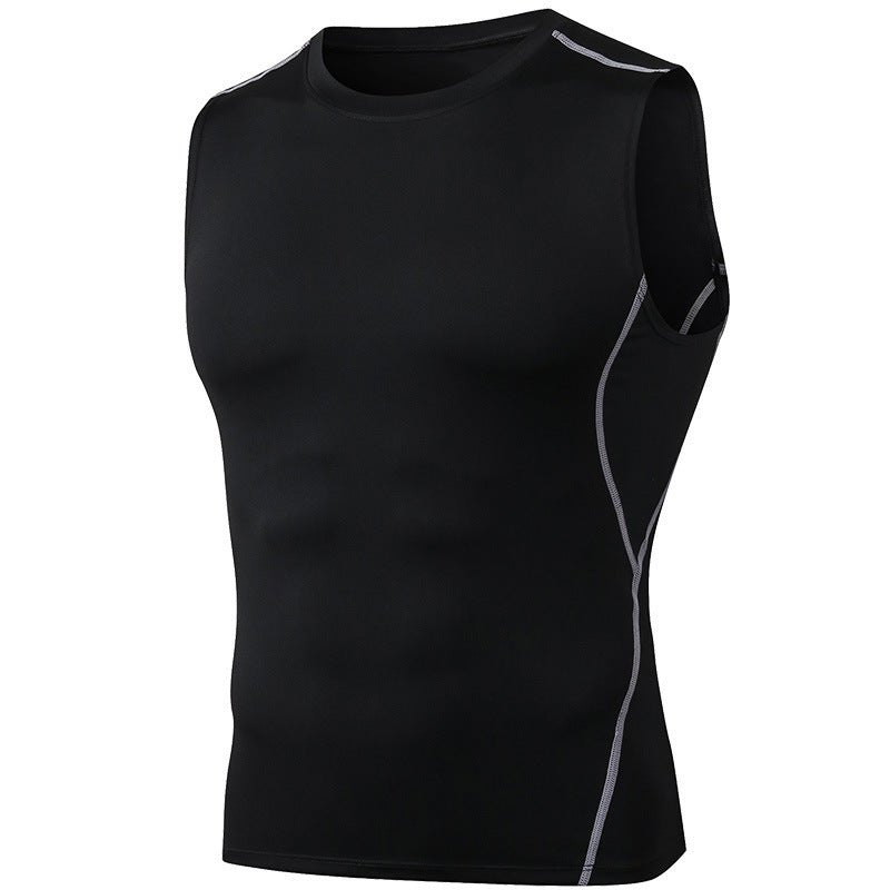 Men's Fitness Vest Is Highly Elastic Tight Moisture Absorbing And Sweat Wicking