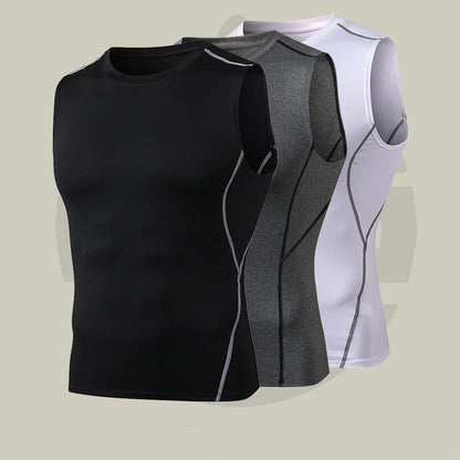 Men's Fitness Vest Is Highly Elastic Tight Moisture Absorbing And Sweat Wicking