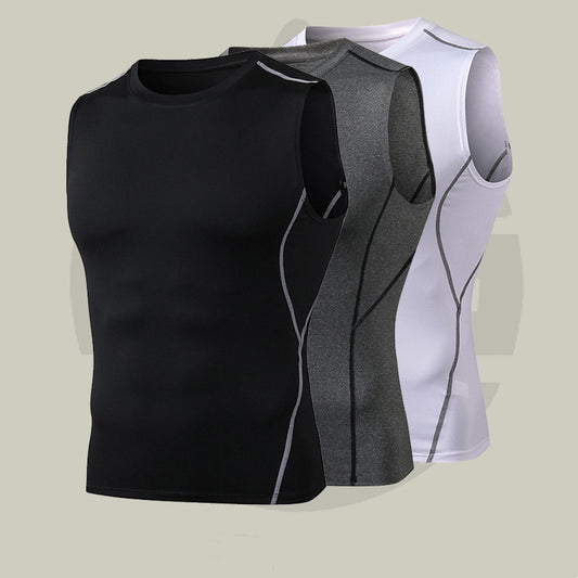 Men's Fitness Vest Is Highly Elastic Tight Moisture Absorbing And Sweat Wicking