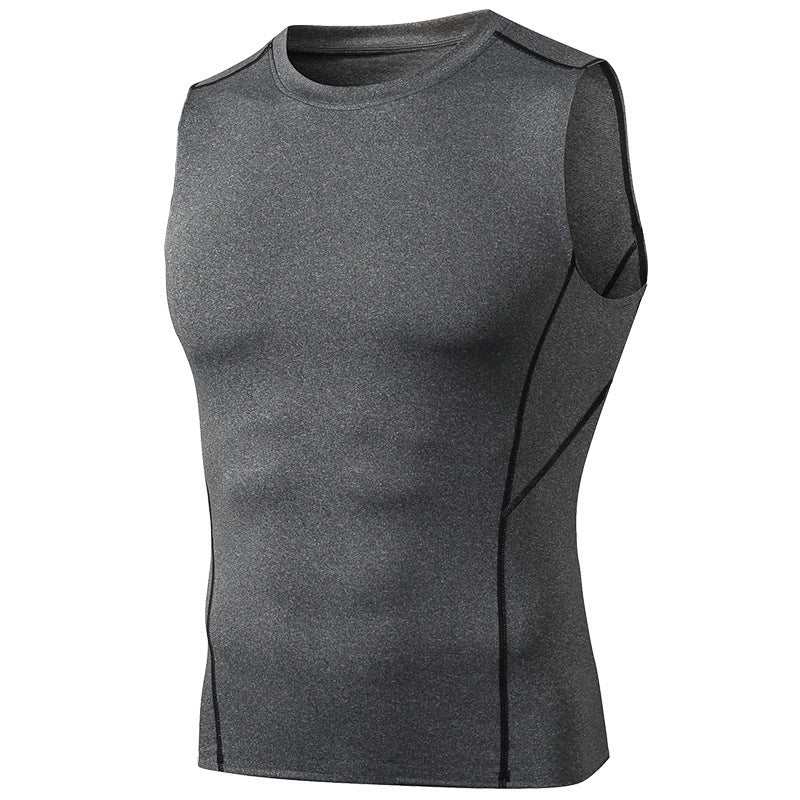 Men's Fitness Vest Is Highly Elastic Tight Moisture Absorbing And Sweat Wicking