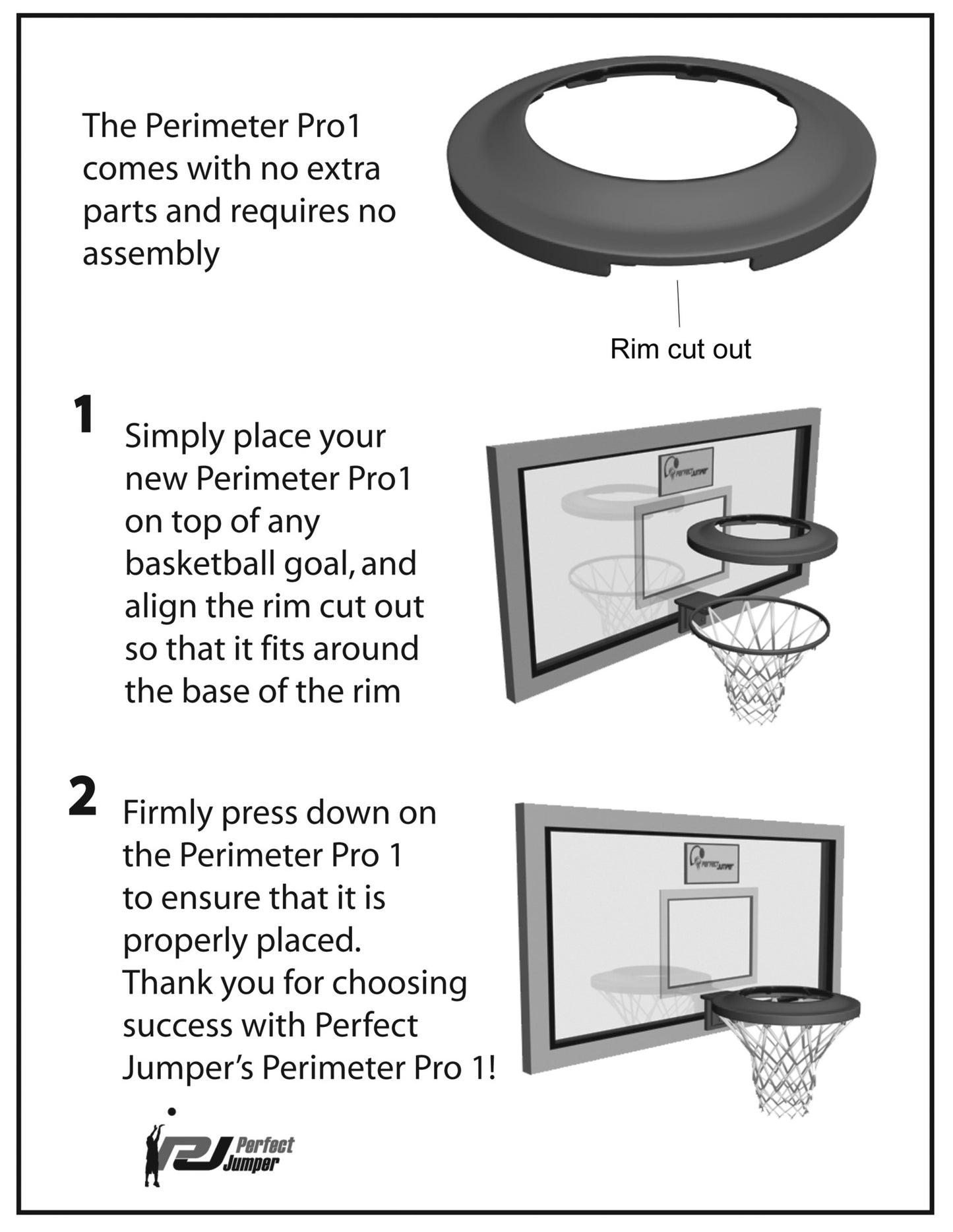 The Perimeter Pro 1 – Heavy-Duty, High-Impact Rubber Basketball Training Aid easily attaches to a 15” rim, featuring a cone-shaped target to improve precision shooting, arc control, muscle memory, and confidence for enhanced on-court performance.